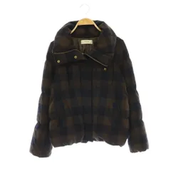 ポールスミス PAUL SMITH ダウンジャケット アウター チェック 40 ブラウン ネイビー /DF ■MAのサムネイル
