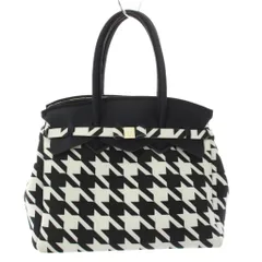 セーブマイバッグ SAVE MY BAG MISS トートバッグ ハンドバッグ 千鳥格子柄 黒 ブラック 白 ホワイト /TK 30のサムネイル