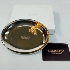 MIKIMOTO International ミキモト テディベア パール オーバルトレイ 小物入れ シルバーカラー 箱付 《NO 01406》のサムネイル