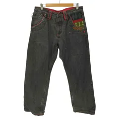 クージー COOGI 90-00S OLD 総柄 織り 刺繍 バギー デニム パンツ  メンズ  W36L34のサムネイル