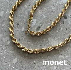 Monet モネ ゴールド ネックレス ロープチェーン ヴィンテージ ④  43Y5384のサムネイル