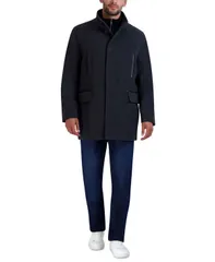 コールハーン メンズ アウター ジャケット・ブルゾン プラスサイズ コート Cole Haan Mens Heavy Plush Car Coat Charcoal チャコールのサムネイル