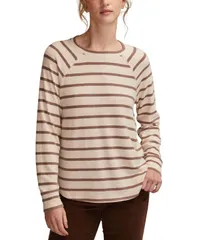 ラッキーブランド レディース トップス シャツ クルーネック セーター Lucky Brand Womens Cloud Long Sleeve Crew Neck Sweater Tan Multiのサムネイル