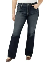 シルバー ジーンズ レディース ボトムス デニムパンツ ブーツカット プラスサイズ ブーツ Silver Jeans Co Plus Size Avery High Rise Curvy Fit Boのサムネイル