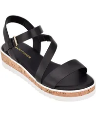 マークフィッシャー レディース シューズ パンプス サンダル Marc Fisher Womens Grandie Treaded Flatform Wedge Sandals Black ブラックのサムネイル