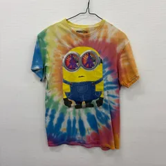 Y1183 Minions Tシャツ M レインボー タイダイ染 キャラT ミニオンズ 古着卸 アメリカ仕入のサムネイル