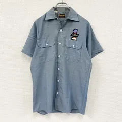 ～80s　DEE CEE　ディーシー　半袖シャンブレーシャツ　ワークシャツ　ヴィンテージ　青　ブルー　古着のサムネイル