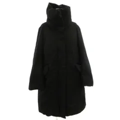 ユニクロ UNIQLO +J ダウンコート スナップボタン ジップアップ スタンドカラー ロング L 黒 ブラック /FF ■ECF006のサムネイル