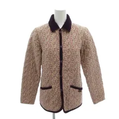 ラベンハム LAVENHAM 小花柄キルティングジャケット コーデュロイ襟 38 マルチカラー 紫 パープル ベージュ ECF006 /TQ ■ECF006のサムネイル