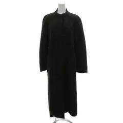 ダナキャランニューヨーク DKNY コート アルパカ M ロング マキシ丈 スナップボタン ノーカラー 茶 ブラウン /YF ■ECF006のサムネイル