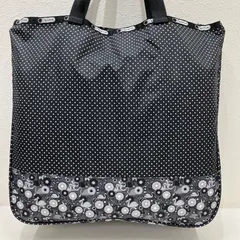 4960　LeSportsac　レスポートサック　トートバッグ　ハンドバッグ　ブラック　黒　レディース　軽量　ドット　水玉　スワン　白鳥　花柄　大きめ　大容量のサムネイル