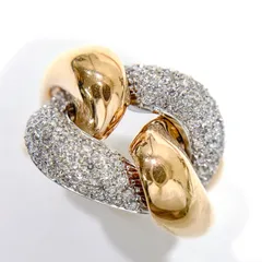【中古】ダミアーニ DAMIANI パヴェダイヤモンド リング K18YG イエローゴールド 750のサムネイル