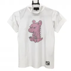 【超美品】ダンスウィズドラゴン 半袖ハイネックシャツ 白×ピンク チビドラ レディース 1(S) ゴルフウェア Dance With Dragonのサムネイル