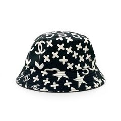CHANEL バケットハット ブラック ホワイト Mサイズ - メルカリ