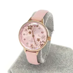Samantha Tiara サマンサティアラ 腕時計 クォーツ  ラインストーン/SS×レザー/ 桜   ゴールドカラー×ピンク レディース / 240001209303のサムネイル