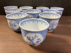 有田焼 其泉窯 染付 祥瑞梅花鳥 湯呑 7個セット - メルカリ