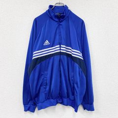 90's アディダス 刺繍ロゴ 青紫 ジャージ トラックジャケット XOサイズ