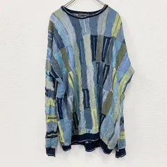 ～90s　TUNDRA　アクリルニットセーター　ヴィンテージ　総柄　マルチカラー　2XLTサイズ　古着【値引き交渉OK！】のサムネイル