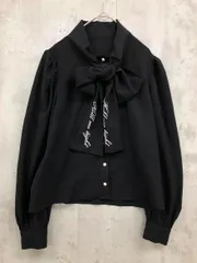 Ank Rouge アンクルージュ ロゴプリント 長袖 ブラウス シャツ sizeM/黒 ■◇ レディースのサムネイル