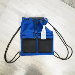 DKNY ナイロン バックパック リュックサック Olympian Blue ブルー ブラック 巾着 メッシュポケット タグ付きのサムネイル