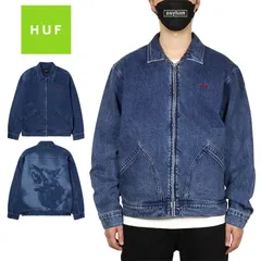 HUF ハフジャケット  デニムジャケット アウター メンズ レディース ブランド 大きいサイズ おしゃれ おすすめ 人気 スケボー スケーター ストリート huf24ss008 ブルー  M L XLのサムネイル