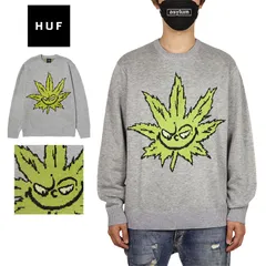 HUF セーター ハフ ニット トップス メンズ レディース ブランド 大きいサイズ おしゃれ おすすめ 人気 グリーンバディ スケボー スケーター ストリート huf23aw017 グレー M L XL XXLのサムネイル