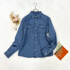 A.P.C. Denim Shirt アーペーセー 長袖シャツ デニムシャツ ポケット ブルー レディース 36のサムネイル