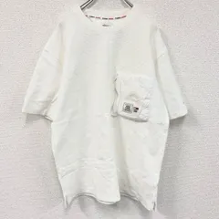 TOMMY JEANS　トミージーンズ　半袖ワッフル地Tシャツ　ポケT　白　ホワイト　Sサイズ　　古着【値引き交渉OK！】のサムネイル