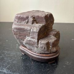 鑑賞石 台座付き 小ぶり 水石 盆石 インテリア 置物 オブジェ - メルカリ