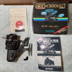 【ジャンク 箱説付】シマノ チタノス BB-X 3000GT レバーブレーキリール 磯釣り メジナ グレ オールドタックル 昭和レトロ ヴィンテージ 部品取り 修理用 完品パーツ 輸出 SHIMANO TITANOS BB-X3000GT Junk Reelのサムネイル