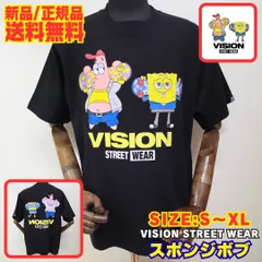 ☆【VISION STREET WEAR/ビジョンストリートウェア スポンジ・ボブコラボ SkaterTee / スケーターグラフィック半袖Tシャツ】パトリック スケボー ストリート  綿100％ ユニセックス 新品未使用 正規品 送料無料 6505037のサムネイル