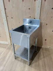 タニコー １槽シンク W450×D600×H800 愛知 中古 ステンレスシンク 一槽シンク 流し台 飲食店 厨房 シングルシンクのサムネイル