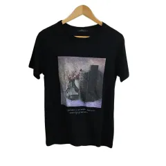 スリック SLICK Tシャツ カットソー プルオーバー ラウンドネック プリント 半袖 1 黒 紫 ブラック パープルのサムネイル