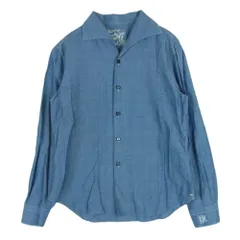 GIORGIO ARMANI ジョルジオアルマーニ オープンカラー 長袖 シャツ ブルー系 サイズ表記なし【中古】のサムネイル