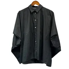ENFOLD エンフォルド 26AW DRAPE HEXAGON SHIRT ドレープヘキサゴンシャツ 300JA230-0611 38 ブラック 15560のサムネイル