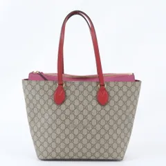 美品 グッチ GGスプリーム 415721 レザー トート バッグ 肩掛け ショルダー ハンド 本革 ブランド A4 レディース WGM EH10-1【中古】のサムネイル