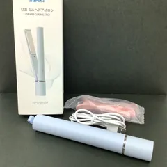 6292 【美品】Sarlisi USB ミニヘアアイロン NV360  コンパクト 携帯用 ブルーのサムネイル