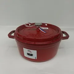 [東店68-4371-2606] [店舗併売]Staub ストウブ cocotte ronde 24cm 3.7L  IH ガス火 オーブン 対応 赤のサムネイル