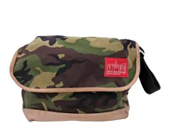 Manhattan Portage マンハッタンポーテージ スウェード調 迷彩 切替 メッセンジャー バッグ 緑 ■■ メンズのサムネイル