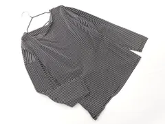 ADAM ET ROPE' アダムエロペ ボーダー 長袖 プルオーバー カットソー sizeF/黒ｘ白 ■◇ レディースのサムネイル