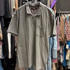 【東あずま店　併売品】　paulstuart　ポールスチュアート　shirt　シャツ　ポロシャツ　グレー 灰色　メンズ　men's　半袖　Lサイズのサムネイル