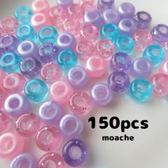ビーズ 207【ビーズ】約150個入り 大穴ビーズ パラコード ポニービーズ - メルカリ