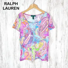 LAUREN RALPH LAUREN ローレンラルフローレン マルチカラーペイズリー Tシャツ ピンクのサムネイル