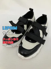 LEPSIM レプシィム スニーカー L ブラック 合成皮革/人工皮革 ラバー/EVA 無地 面ファスナー ローカット レディースのサムネイル