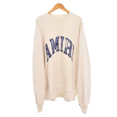 アミリ AMIRI バンダナロゴ スウェット トレーナー プルオーバー 長袖 ダメージ加工 S アイボリーのサムネイル