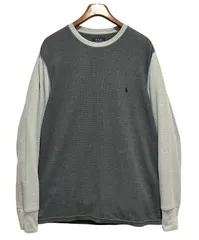 【ビンテージ】【PORO RALPH LAUREN】【ラルフローレン】【チャコールｘグレー】ロンT【サーマルロンT】【サイズL】FC2130-6のサムネイル