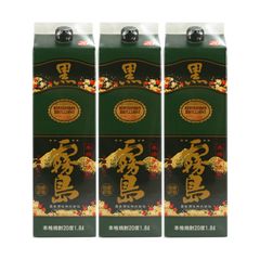 霧島酒造 本格焼酎 黒霧島 1800ml 紙パック 3本セット - メルカリ