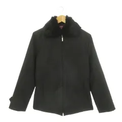 レノマ renoma U.P ジャケット 上着 L 黒 ブラック ファー襟 長袖 ジップアップ /CK8 ■ECB006のサムネイル