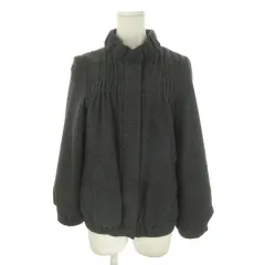 B&Y ユナイテッドアローズ BEAUTY&YOUTH ビューティー&ユース ジャケット 上着 S 黒 ブラック スタンドカラー ジップアップ ギャザー /MN8 ■ECB006のサムネイル