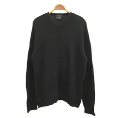 ダナキャランニューヨーク DKNY ニット セーター L 黒 ブラック 無地 ラウンドネック 長袖 ウール /RY ■ECC006のサムネイル